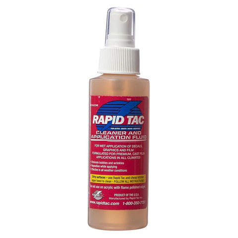 Rapid Tac Application Fluid for Vinyl Wraps Decals Stickers with Sprayer (4 oz.)